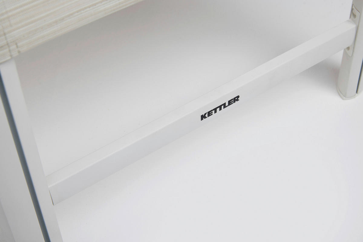 GARTENHOCKER  - Beige/Weiß, Basics, Textil/Metall (49/40/56cm) - Kettler