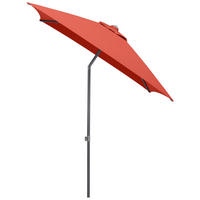 SONNENSCHIRM 200 cm Terracotta  - Anthrazit/Terracotta, Basics, Textil/Metall (200/200cm) - Kettler