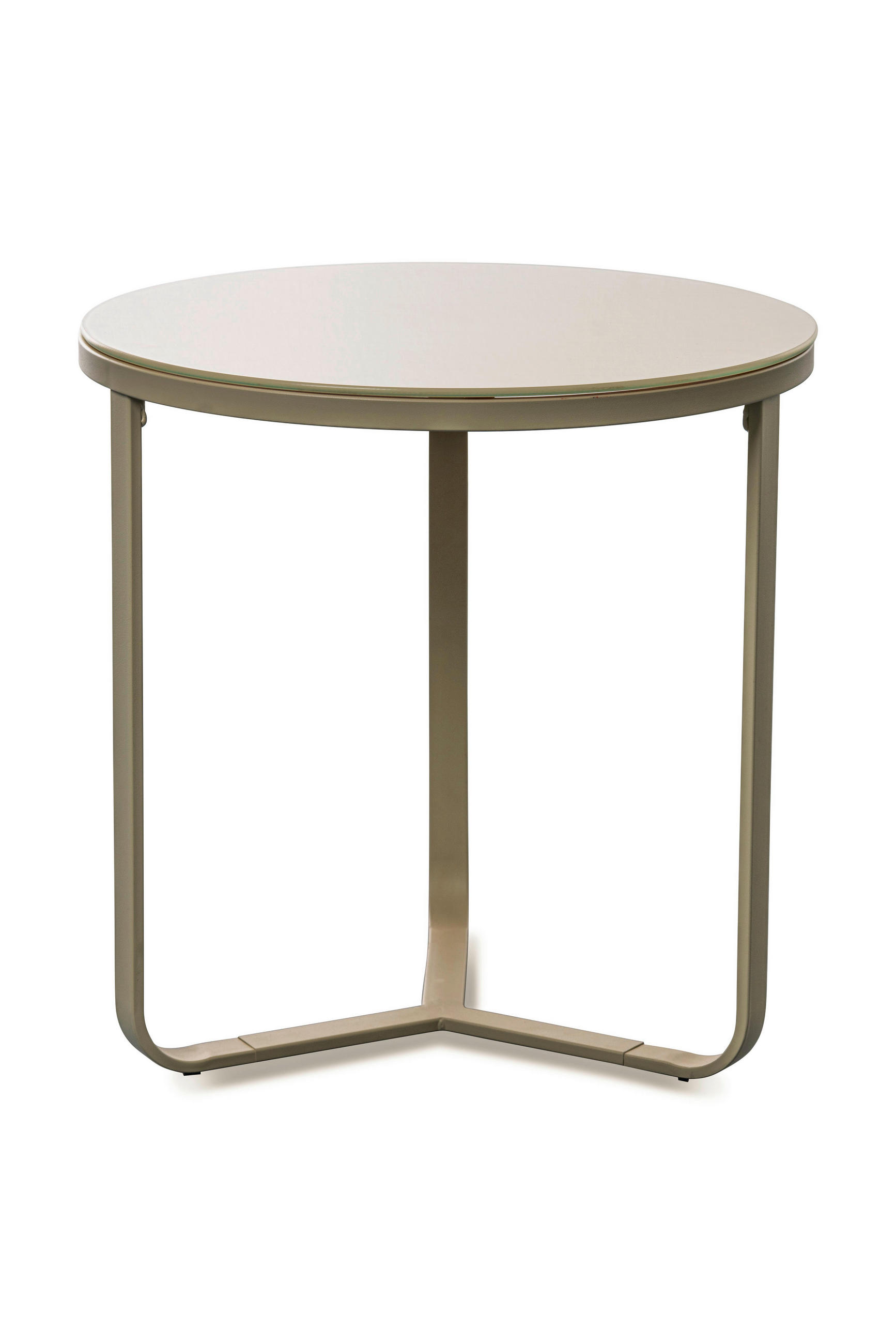 COUCHTISCH 50/50/50 cm rund Creme  - Creme, Design, Glas/Metall (50/50/50cm) - Xora