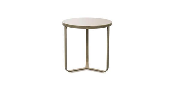 COUCHTISCH 50/50/50 cm rund Creme - Creme, Design, Glas/Metall (50/50/50cm) - Xora