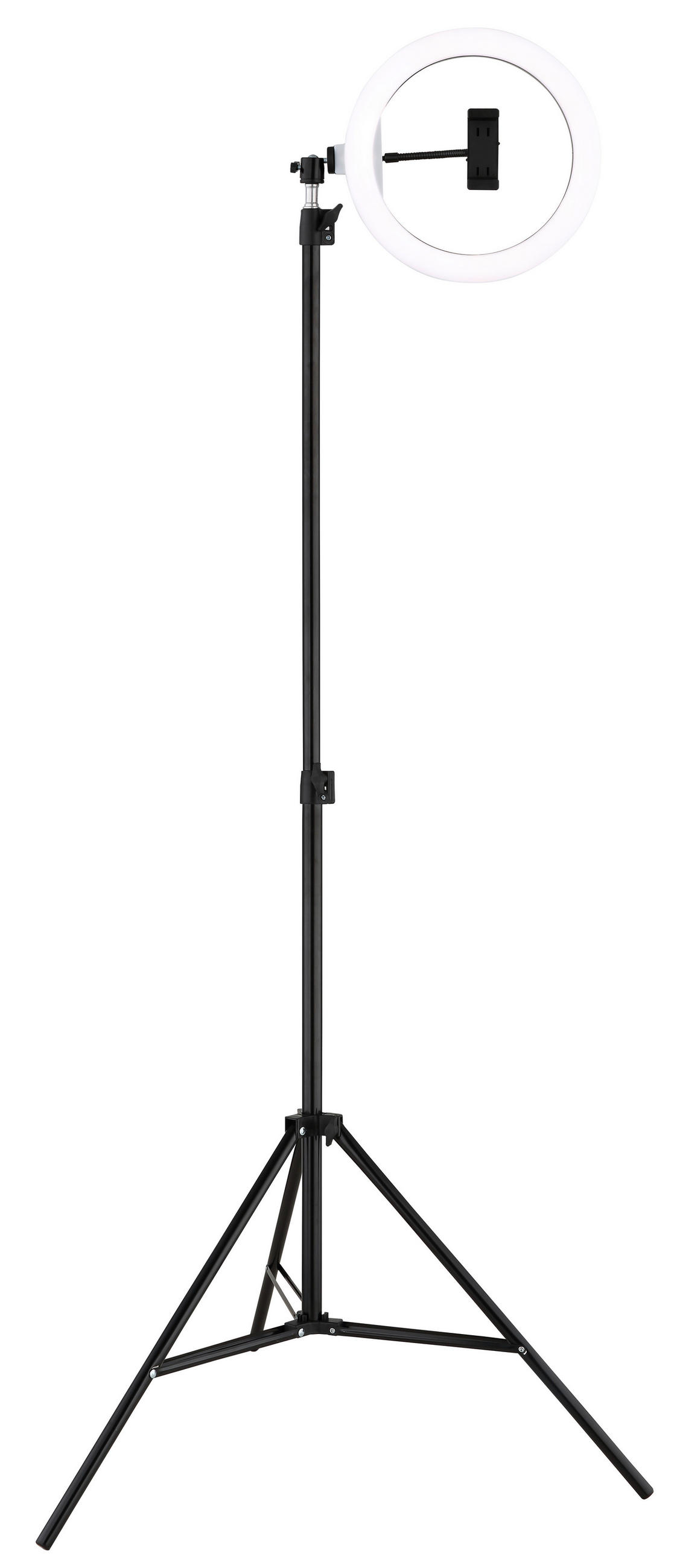LED-STEHLEUCHTE Delgado 63/210 cm  - Opal/Schwarz, Design, Kunststoff/Metall (63/210cm) - Globo