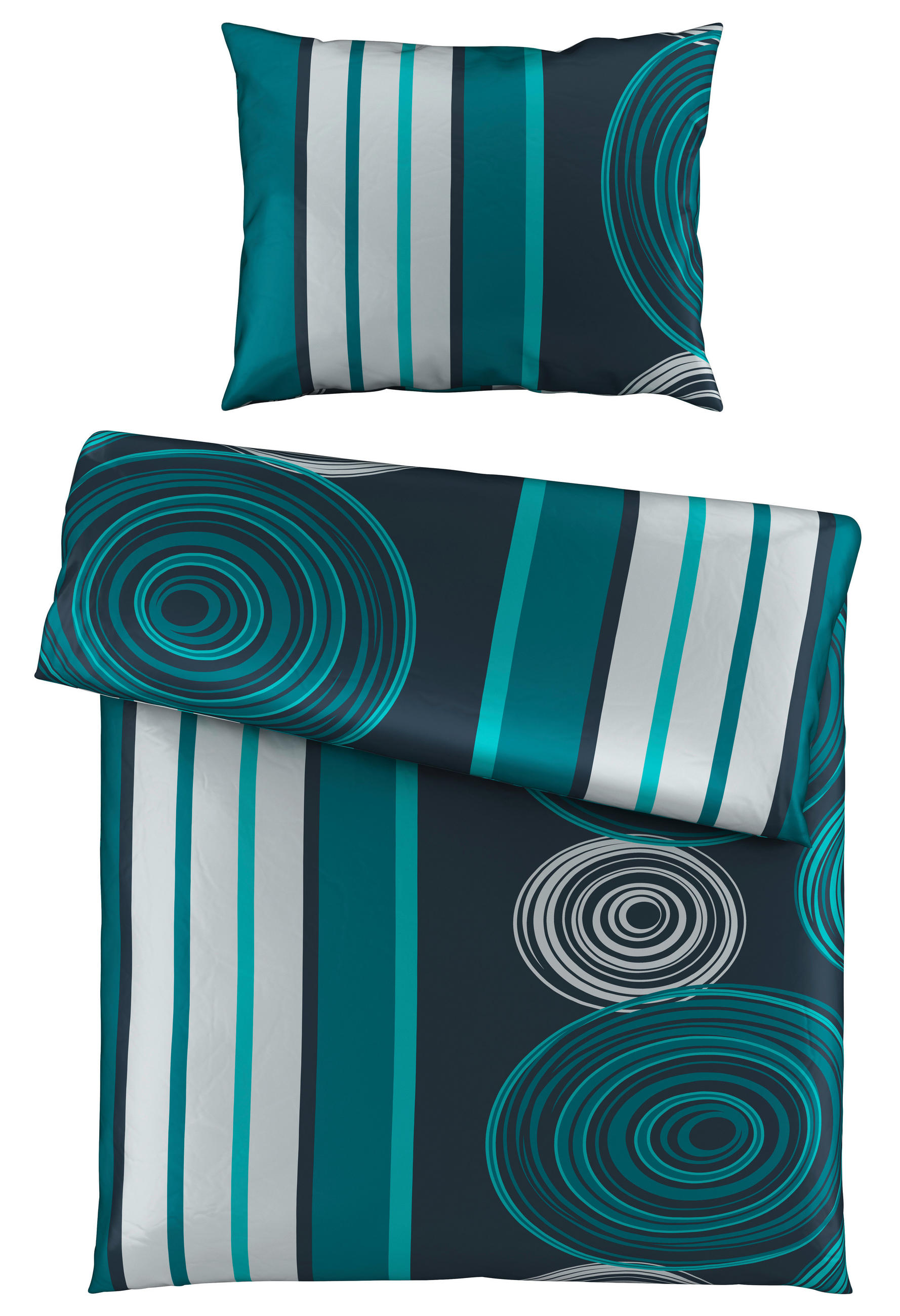 BETTWÄSCHE TIRANA Mikrofaser 150/210 cm  - Grün, KONVENTIONELL, Textil (150/210cm) - Boxxx