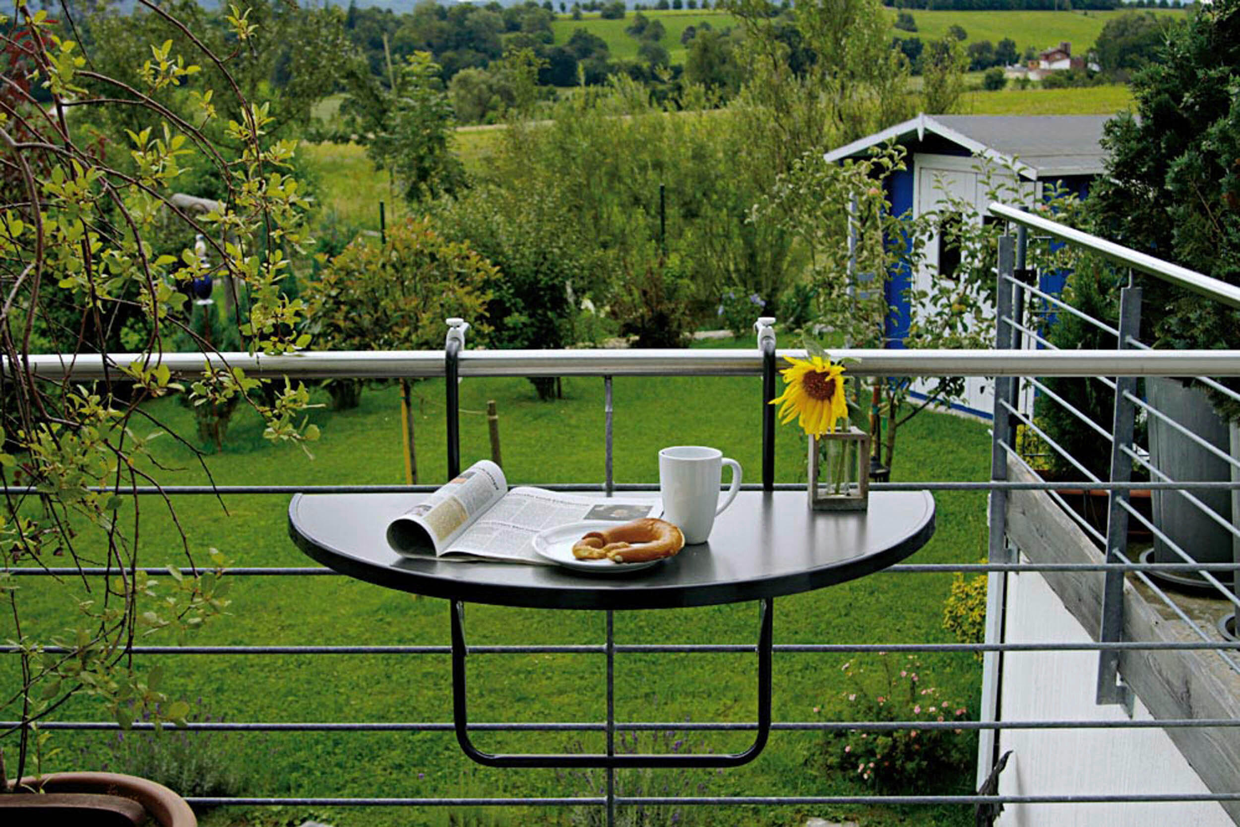 BALKONHÄNGETISCH 100/50/8 cm  - Anthrazit, Basics, Metall (100/50/8cm)