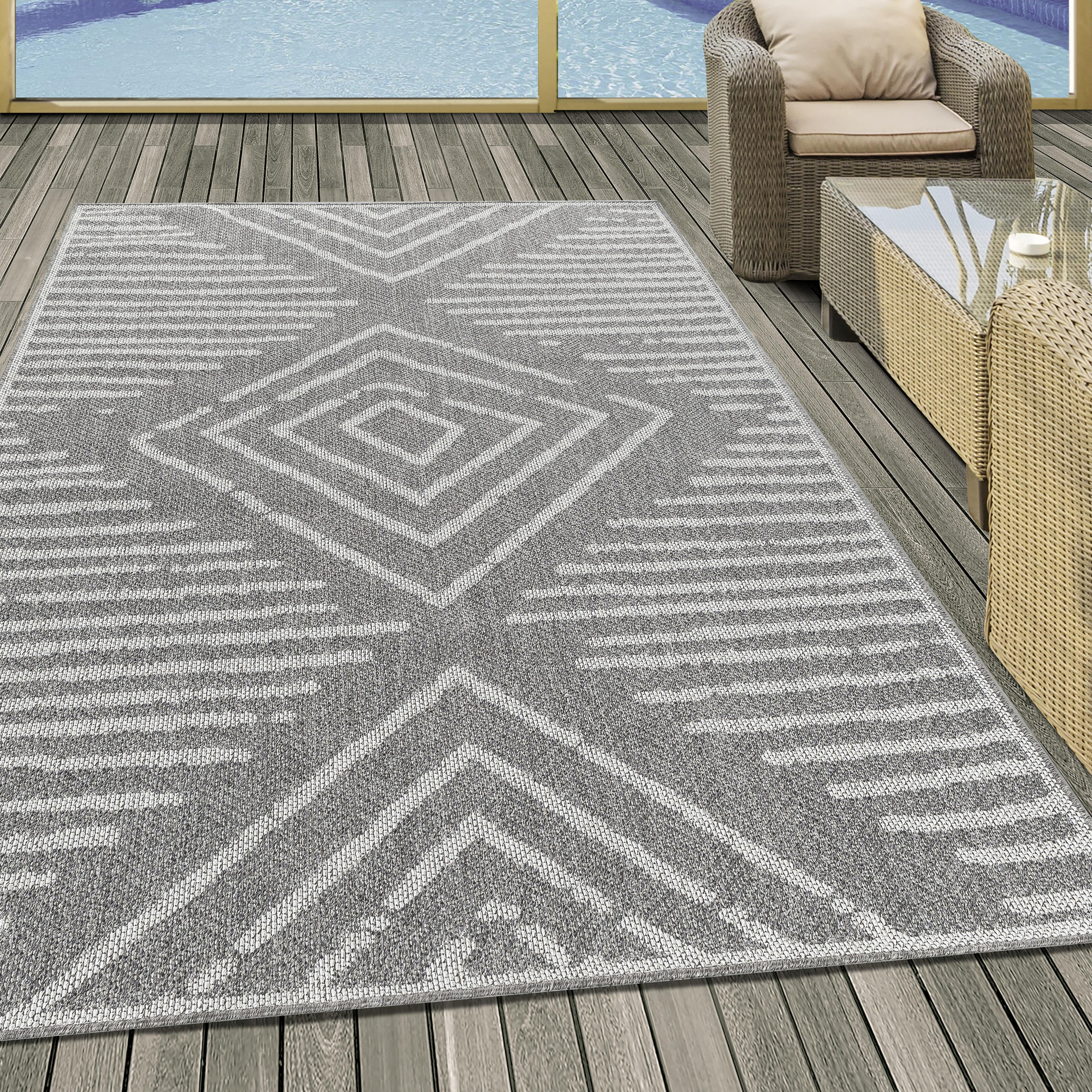 TEPIH NISKOG TKANJA 200/290 cm   siva  Aruba  - siva, Design, tekstil (200/290cm) - Novel