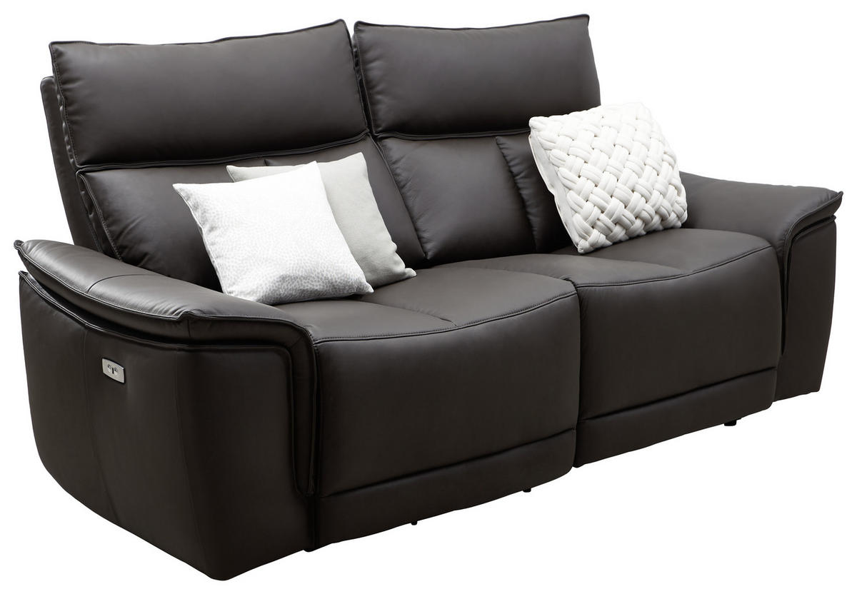 DVOSED 210/102/98 cm , tamnobraon  - tamnobraon, Konvencionalno, koža (210/102/98cm) - Celina Home