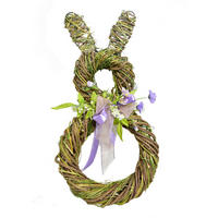 FRÜHLINGSKRANZ - Lila/Hellgrün, Lifestyle, Holz/Textil (26/50cm)