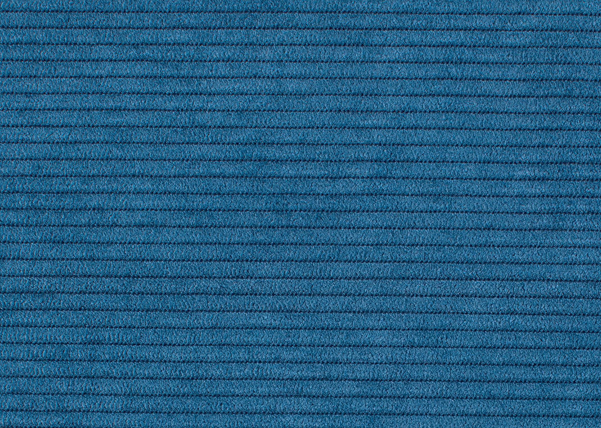 ECKSOFA Feincord Royalblau  - Royalblau/Schwarz, Design, Kunststoff/Textil (188/288cm) - Welnova