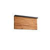 LED-WANDLEUCHTE 30/7,5/15 cm   - Schwarz/Braun, Natur, Holz/Metall (30/7,5/15cm)