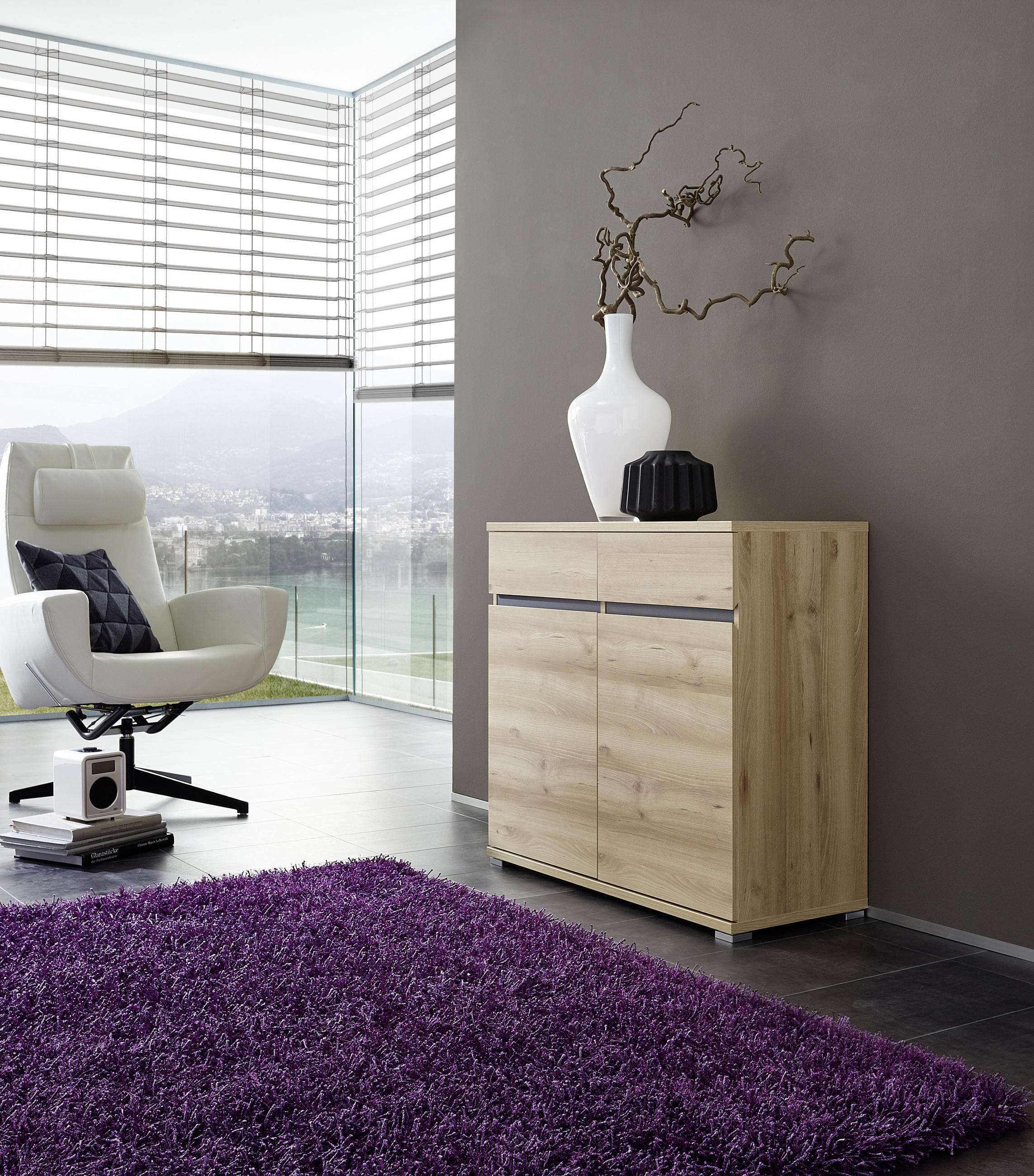 KOMMODE 96/88/40 cm  in Buchefarben  - Silberfarben/Buchefarben, Basics, Holzwerkstoff/Kunststoff (96/88/40cm) - Carryhome