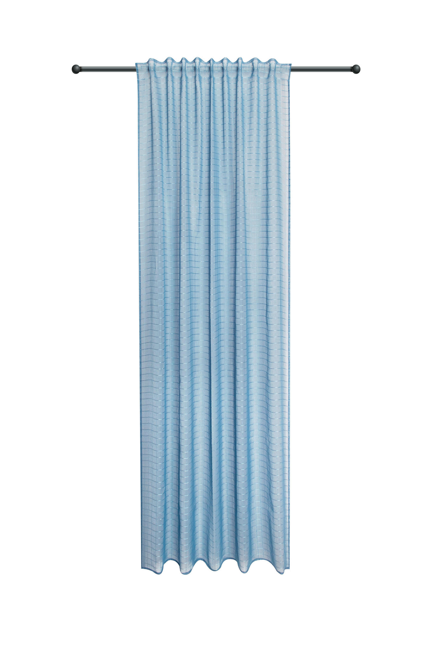 Draperie Confecționată semitransparent  - albastru, Basics, textil (140/245cm) - Esposa