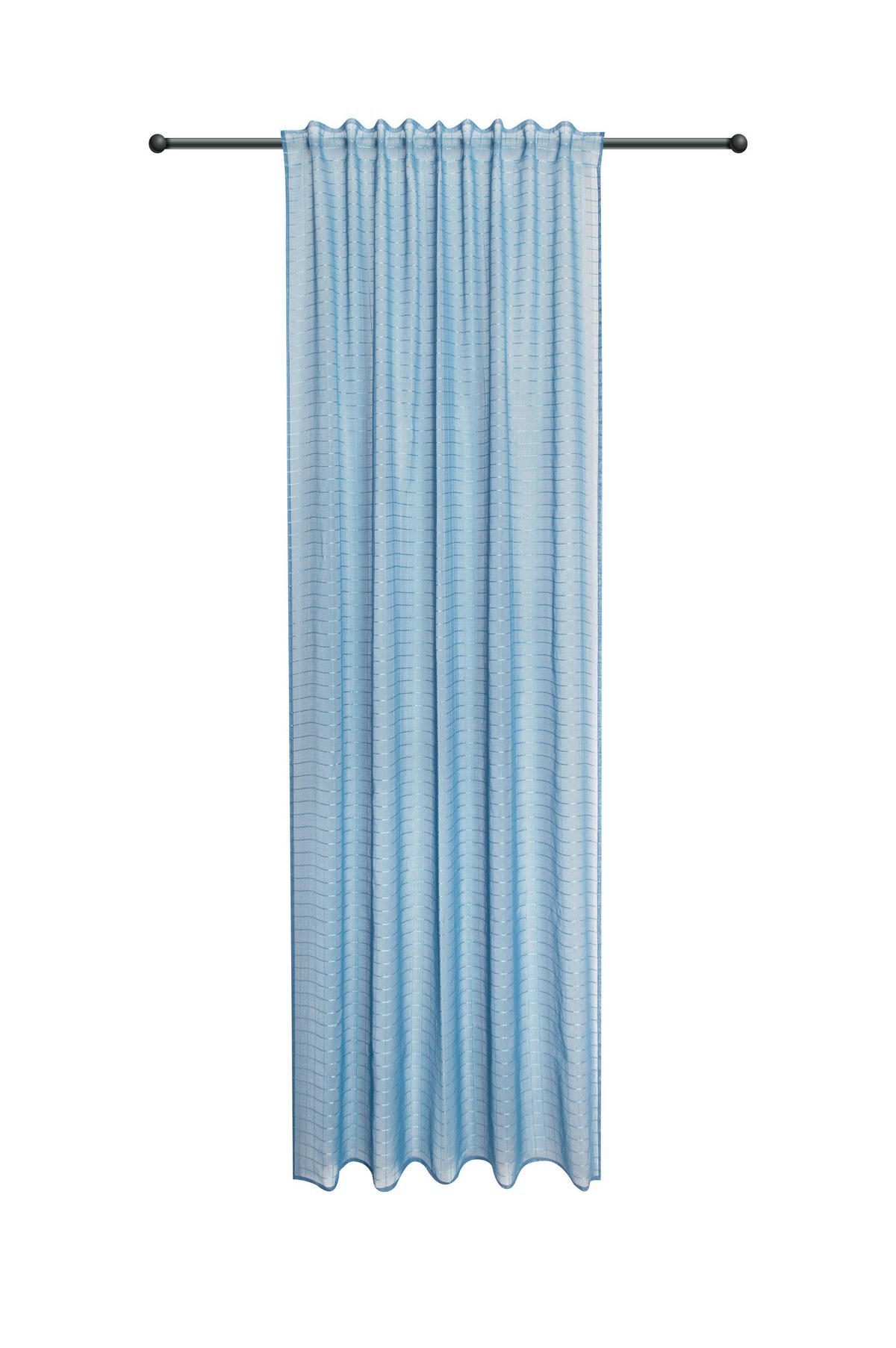 Draperie Confecționată semitransparent  - albastru, Basics, textil (140/245cm) - Esposa