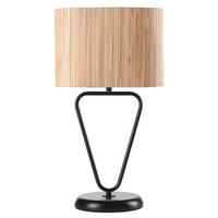 TISCHLEUCHTE MADU 25/17/46 cm   - Beige/Schwarz, Natur, Kunststoff/Textil (25/17/46cm)