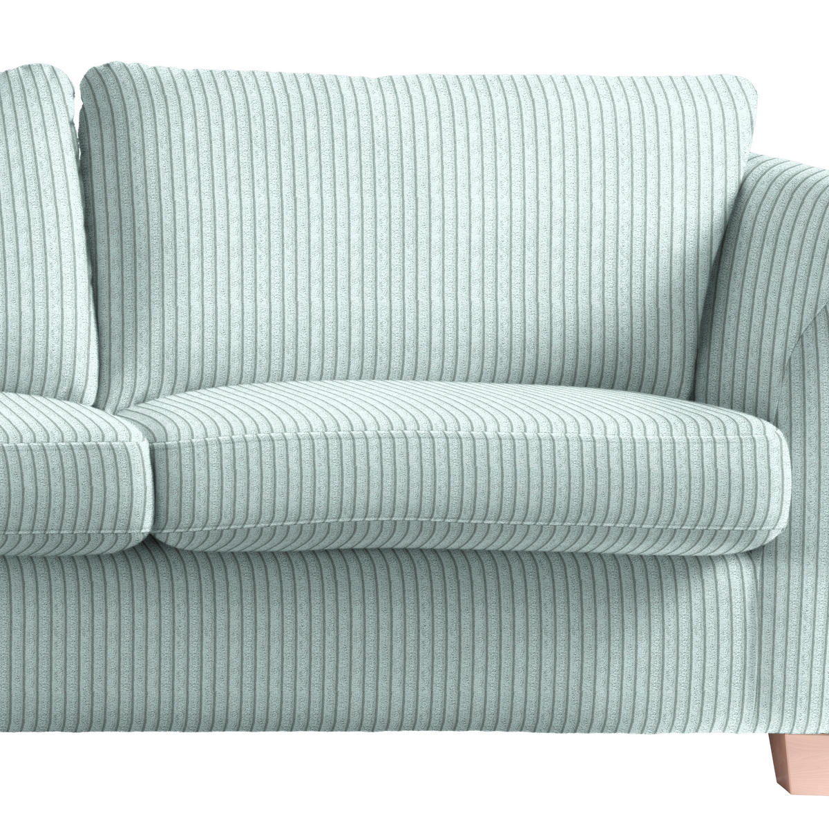 3-SITS SOFFA i manchester ljusblå  - ljusblå/naturfärgad, trä/textil (216/70-85/95cm) - MID.YOU