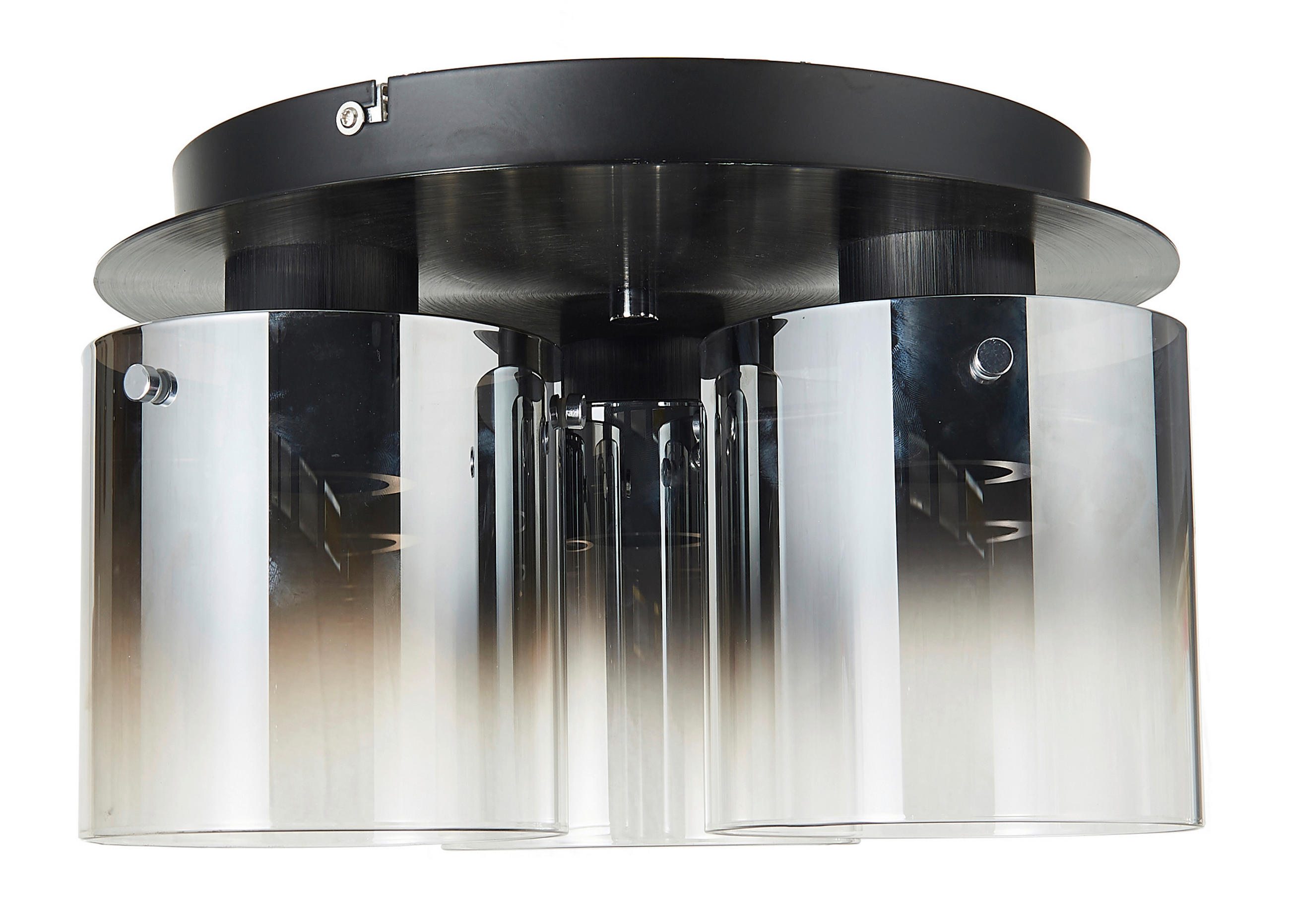 DECKENLEUCHTE - Schwarz, Design, Glas/Metall (35/21,5cm) - Dieter Knoll