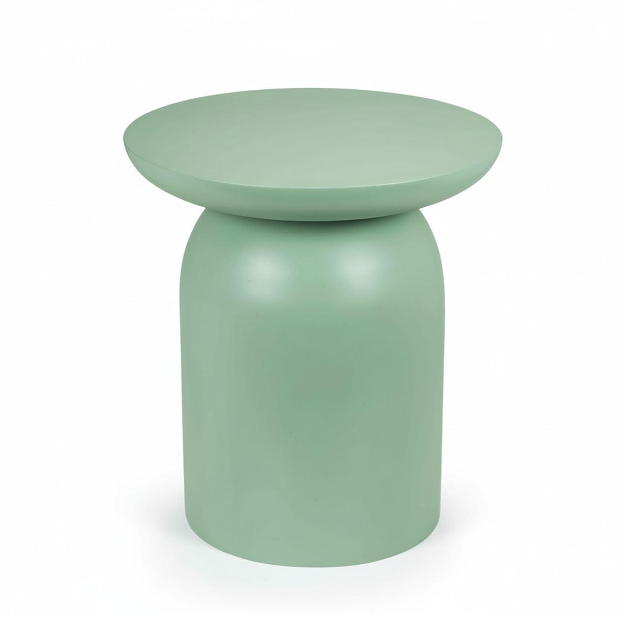 BEISTELLTISCH 50/50/55 cm Mangoholz Hartholz Mintgrün rund  - Mintgrün, Basics, Holz (50/50/55cm) - MID.YOU