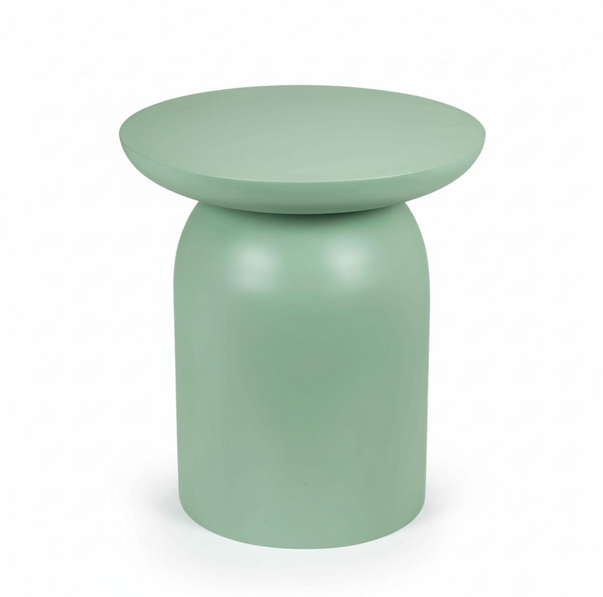 BEISTELLTISCH 50/50/55 cm Mangoholz Hartholz Mintgrün rund  - Mintgrün, Basics, Holz (50/50/55cm) - MID.YOU
