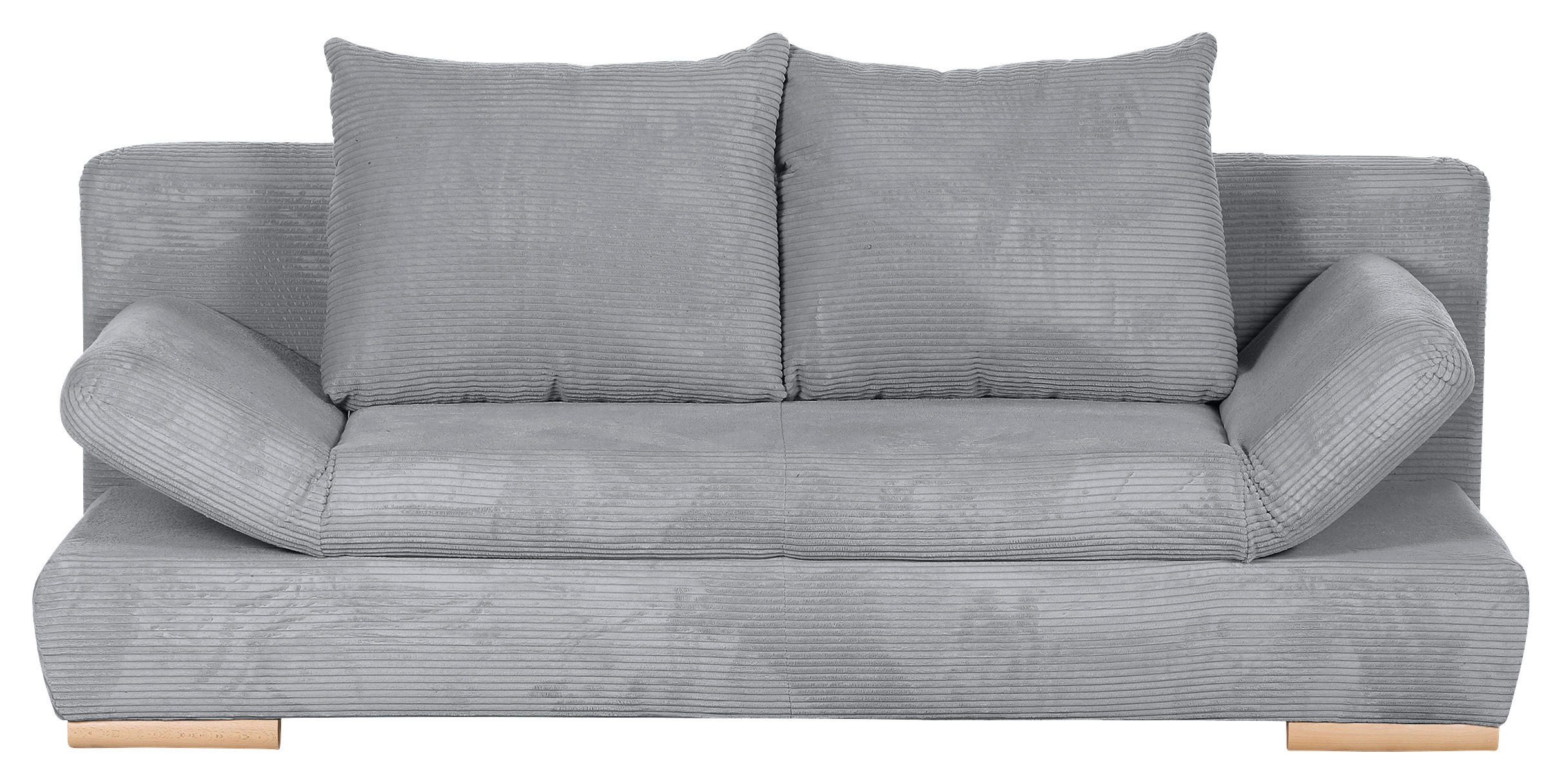 SCHLAFSOFA in Cord Hellgrau  - Hellgrau/Naturfarben, Konventionell, Holz/Textil (200/75/92cm) - Livetastic