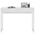 SCHREIBTISCH 102/40/76 cm  in Weiß  - Weiß, Design, Holzwerkstoff/Metall (102/40/76cm) - Hom`in