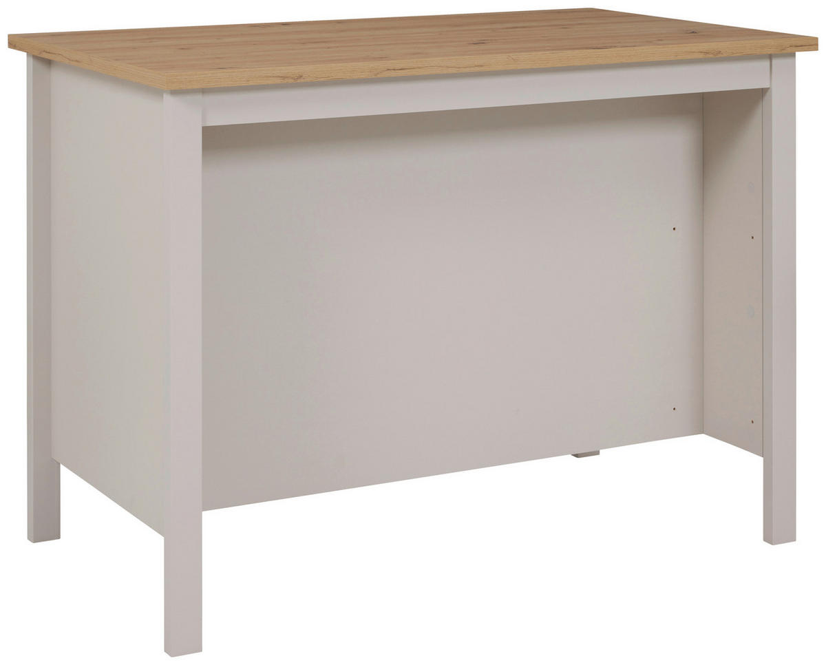 KÜCHENINSEL 124/91,5/75 cm  in Kaschmir, Eiche Artisan  - Kaschmir/Silberfarben, ROMANTIK / LANDHAUS, Holzwerkstoff/Metall (124/91,5/75cm) - home24