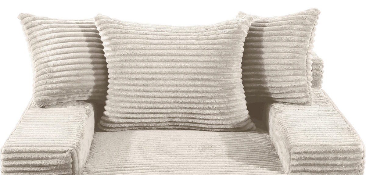 BIGSOFA in Cord Beige  - Beige, Design, Textil (125/63/170cm) - P & B
