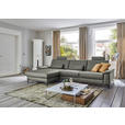 ECKSOFA  in Echtleder Grau  176/334 cm  - Schwarz/Grau, Design, Leder/Metall (176/334cm) - Dieter Knoll