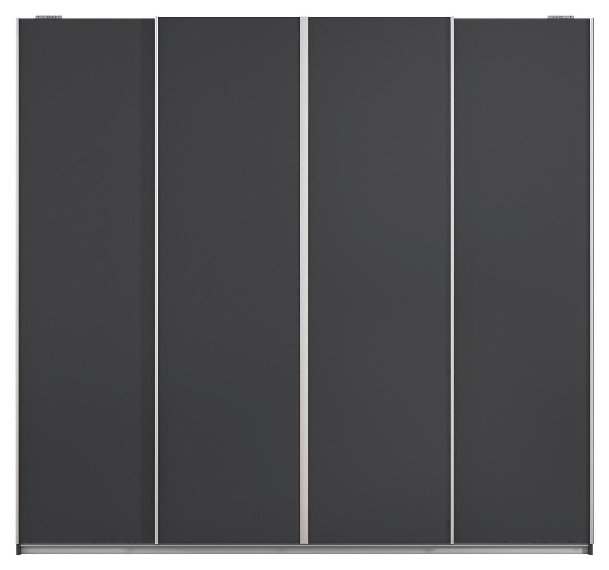 SCHWEBETÜRENSCHRANK in Dunkelgrau  - Dunkelgrau/Alufarben, Modern, Holzwerkstoff/Metall (226/211/62cm) - Rauch Möbel