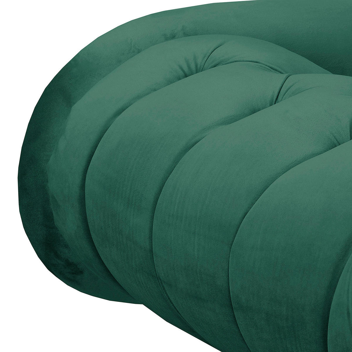 RÉCAMIERE Samt Grün  - Braun/Grün, Design, Holz/Textil (185/93/75cm) - Livetastic