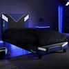 BETT 90/190 cm,  in Blau, Schwarz, Weiß  - Blau/Schwarz, MODERN, Holzwerkstoff/Kunststoff (90/190cm) - X Rocker