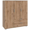 HIGHBOARD  in 130/140/40 cm  - Plankeneiche/Silberfarben, Konventionell, Holzwerkstoff/Kunststoff (130/140/40cm) - Carryhome