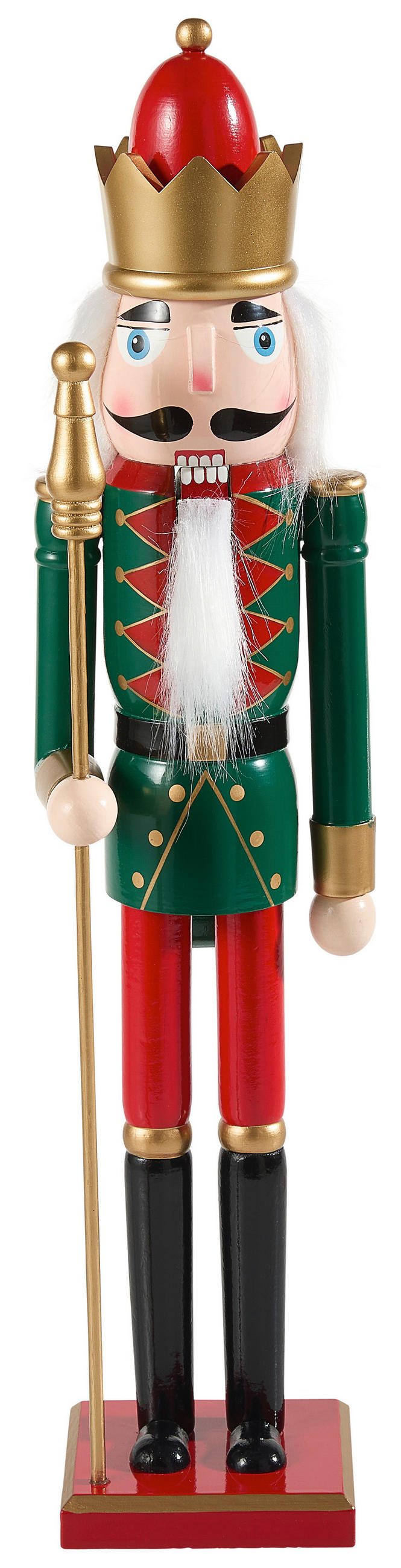 X-Mas Nussknackerfigur Grün, Rot, Schwarz, Weiß, Gold 50.5 cm