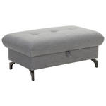 HOCKER in Textil Dunkelgrau  - Dunkelgrau/Schwarz, Design, Textil/Metall (101/45/63cm) - Xora