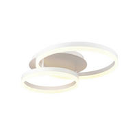 LED PLAFONJERA - bela, Osnovno, metal/plastika (40x52cm)