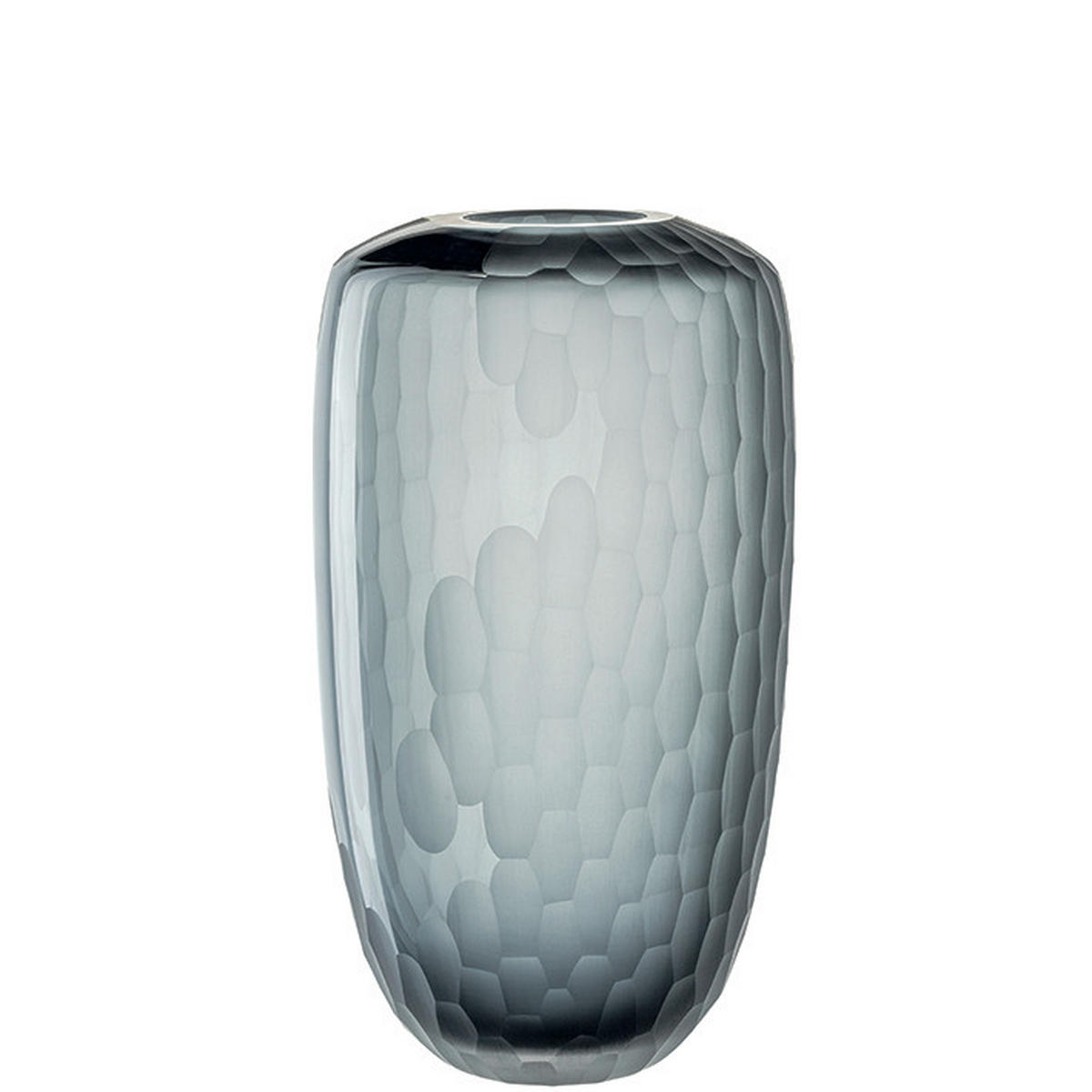 VÁZA, sklo, 36 cm - antracitová, Basics, sklo (20,8/37/20,8cm) - Leonardo