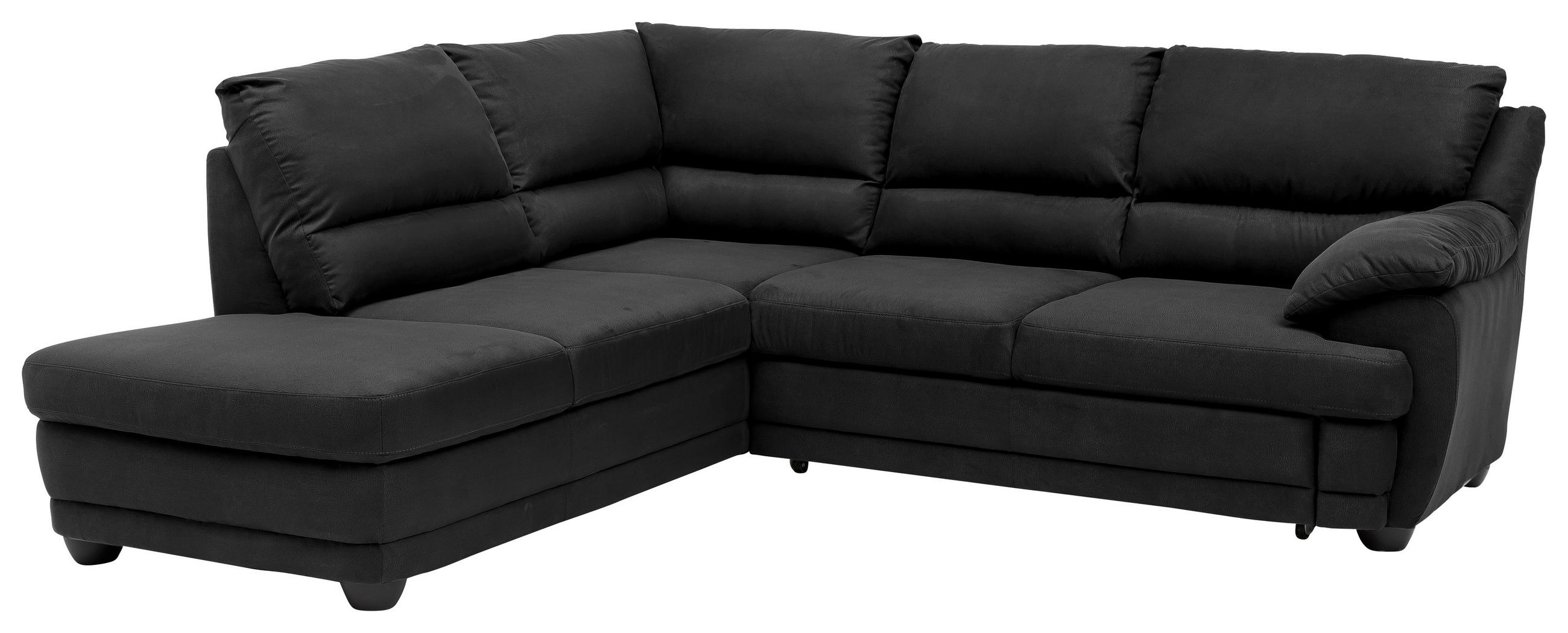 ECKSOFA  in Chenille Anthrazit  - Anthrazit/Schwarz, Design, Kunststoff/Textil (225/246cm) - Livetastic