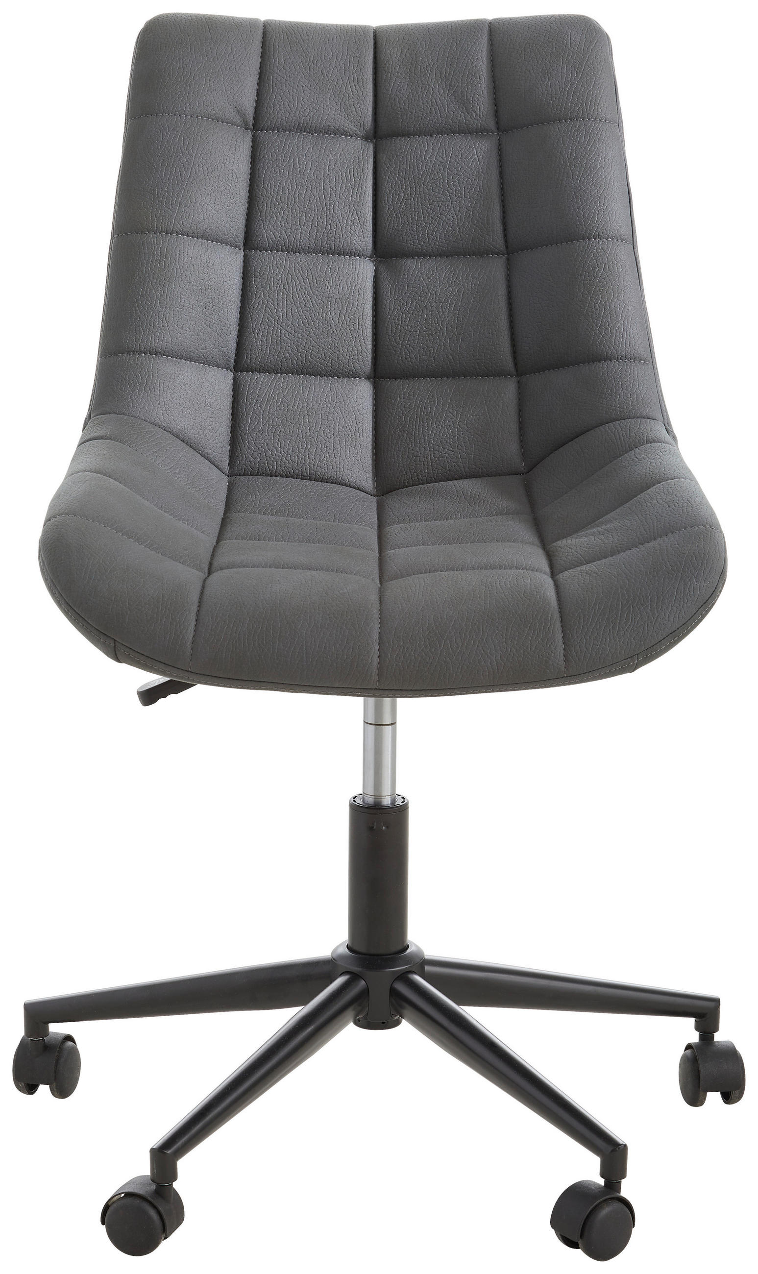 DREHSTUHL Grau, Schwarz  - Schwarz/Grau, KONVENTIONELL, Kunststoff/Textil (65/80-90/62cm) - Carryhome