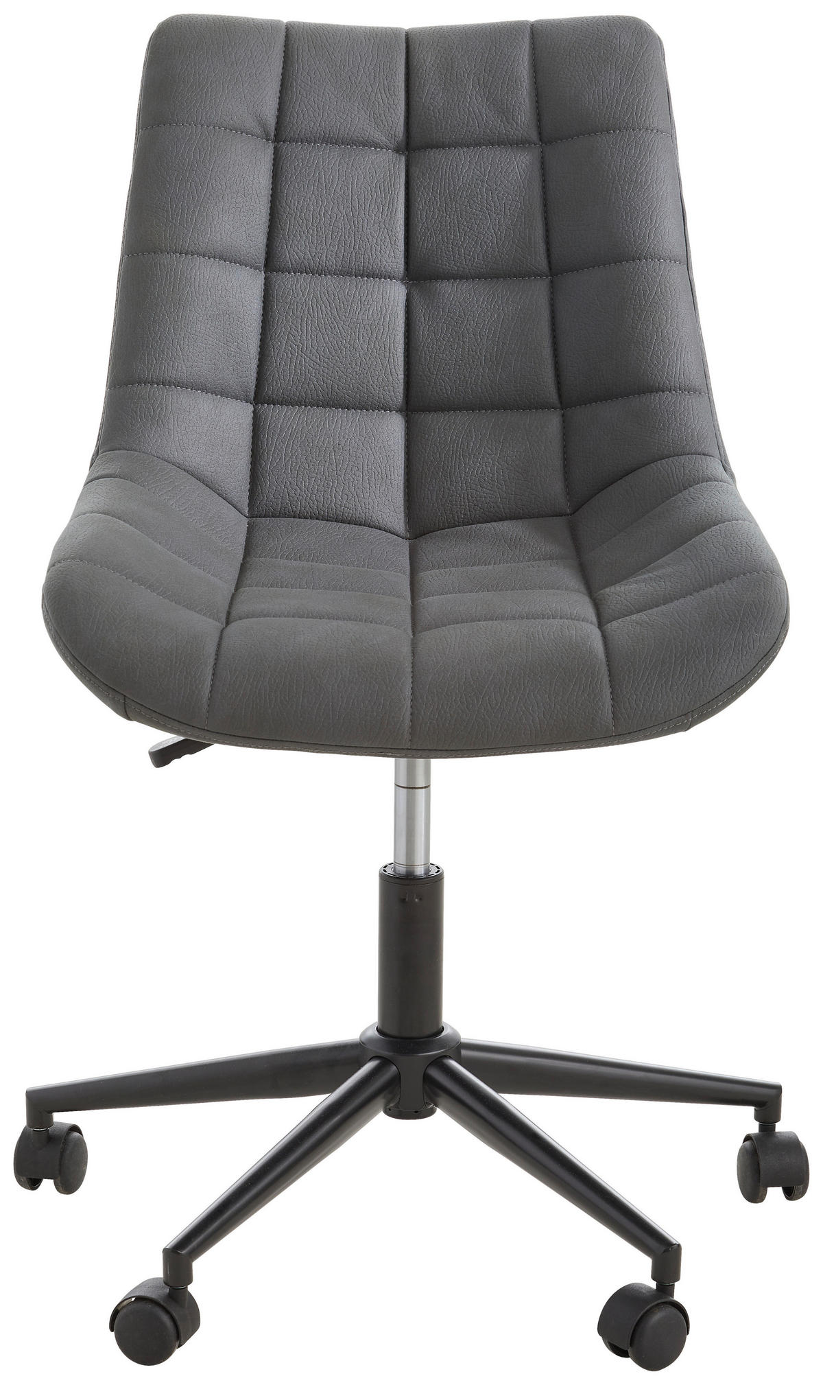 OTOČNÁ ŽIDLE, šedá, černá - šedá/černá, Konvenční, kov/textil (65/80-90/62cm) - Carryhome