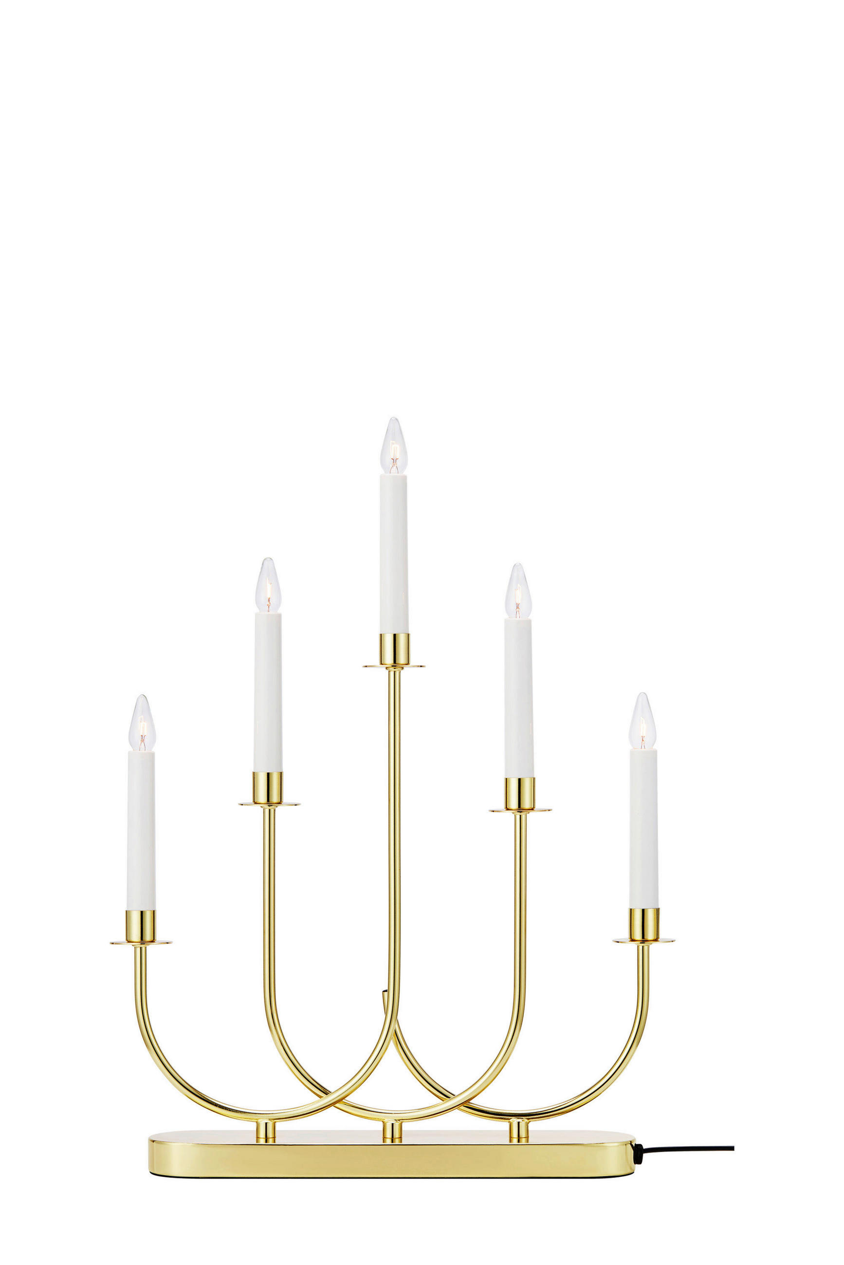 WEIHNACHTSPYRAMIDE SORO  - Messingfarben/Weiß, Trend, Kunststoff/Metall (35/47,5/6cm) - Markslöjd