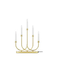 WEIHNACHTSPYRAMIDE SORO  - Messingfarben/Weiß, Trend, Kunststoff/Metall (35/47,5/6cm) - Markslöjd