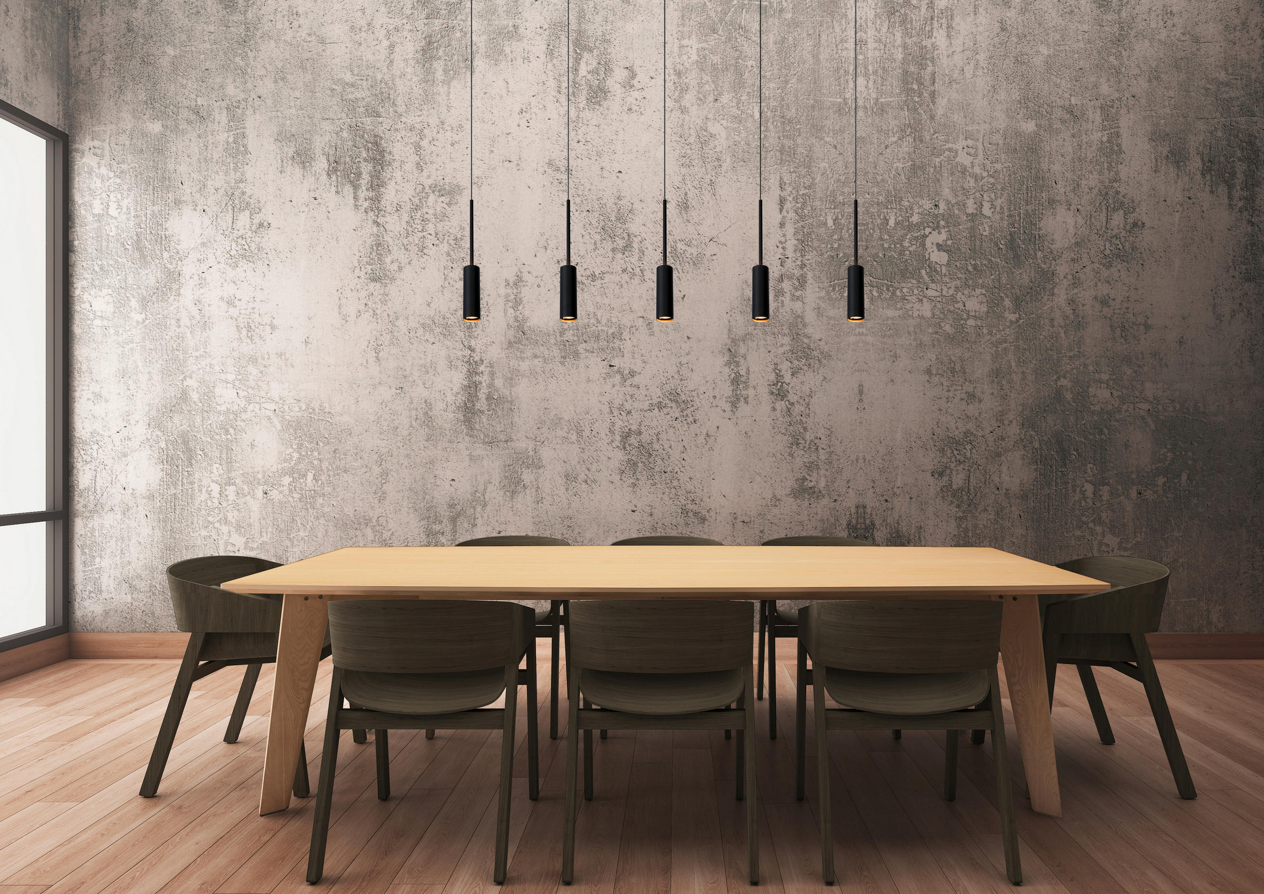 HÄNGELEUCHTE Tubule 101/10/167 cm   - Schwarz, Design, Metall (101/10/167cm) - Lucide