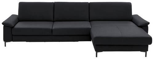ECKSOFA in Echtleder Anthrazit  334/176 cm  - Anthrazit/Schwarz, Design, Leder/Metall (334/176cm) - Dieter Knoll