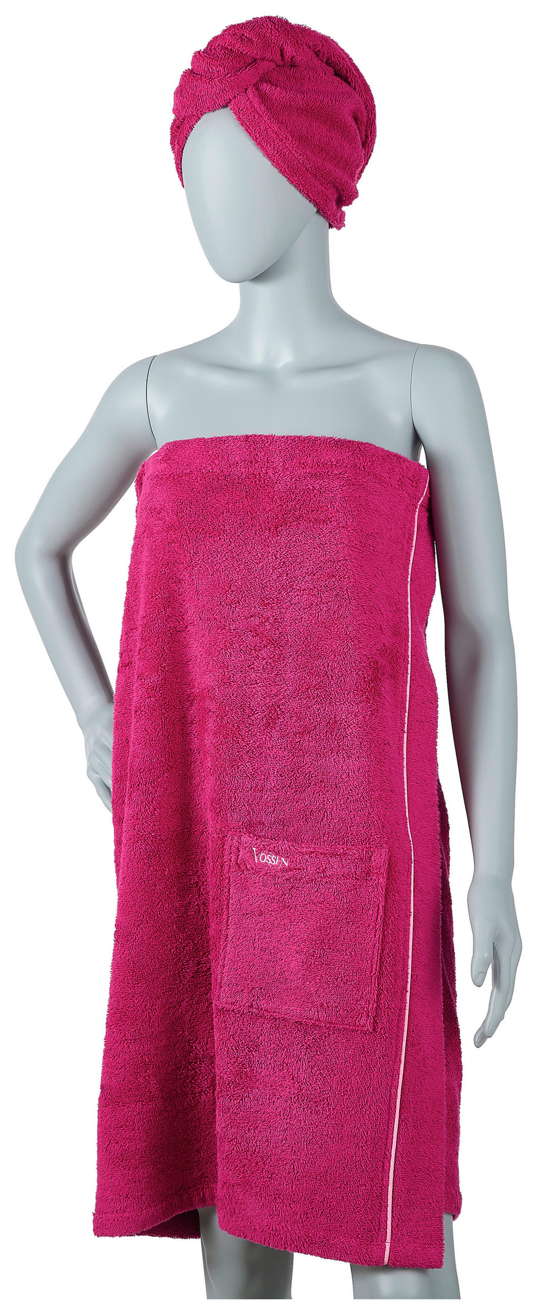 FROTTIERSET WELLNESS DREAMS Dunkelrot 2-teilig  - Dunkelrot, Basics, Textil (80/140cm) - Vossen