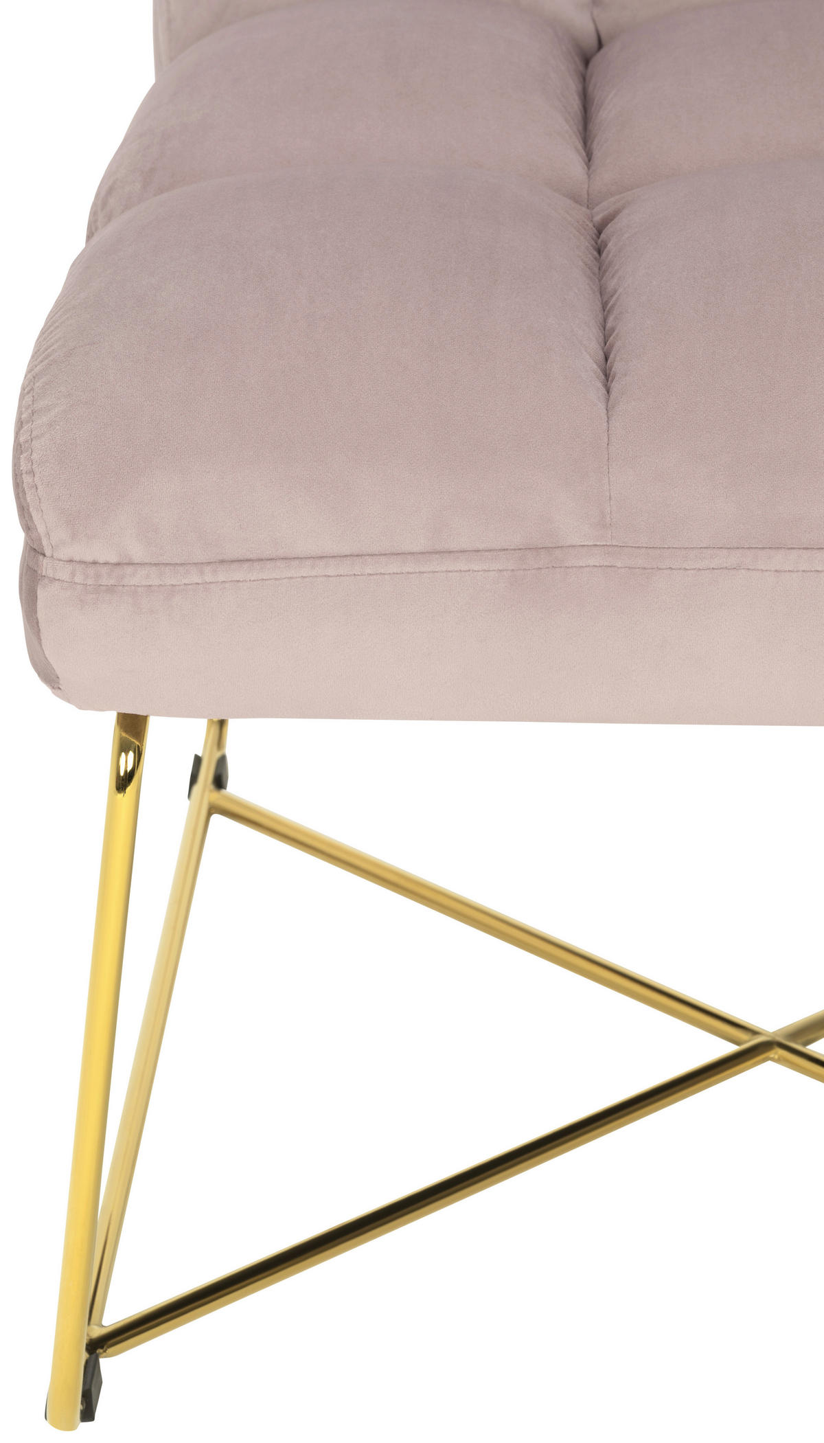 STUHL - Goldfarben/Rosa, Design, Textil/Metall (84/85/61cm) - MID.YOU