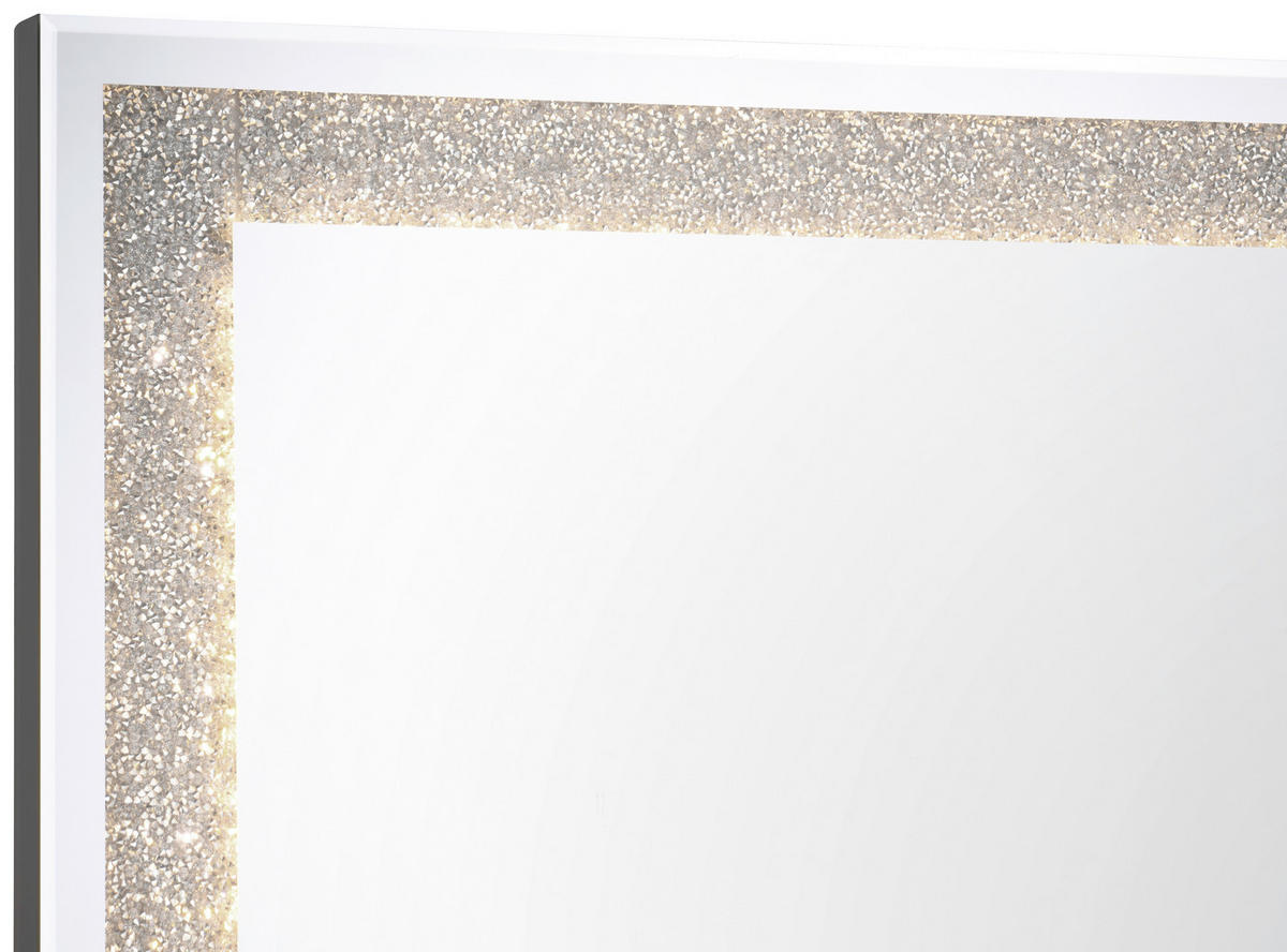 BADEZIMMERSPIEGEL 60/80/3,5 cm  - Schwarz, MODERN, Glas/Metall (60/80/3,5cm)