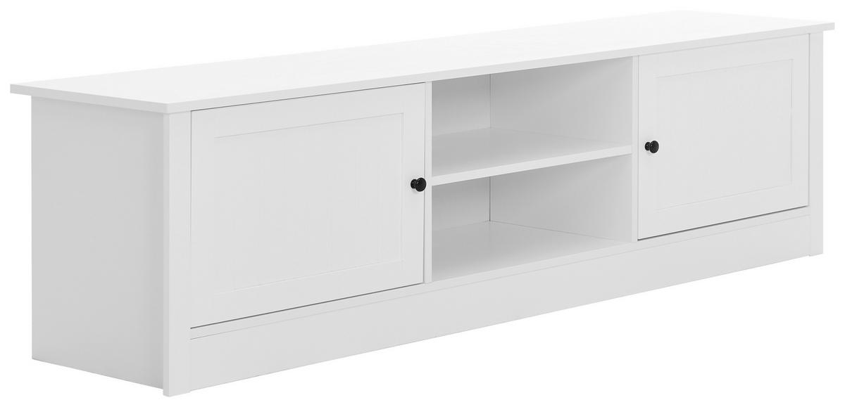 LOWBOARD  in 160/45/39 cm  - Schwarz/Weiß, LIFESTYLE, Holzwerkstoff/Metall (160/45/39cm) - MID.YOU