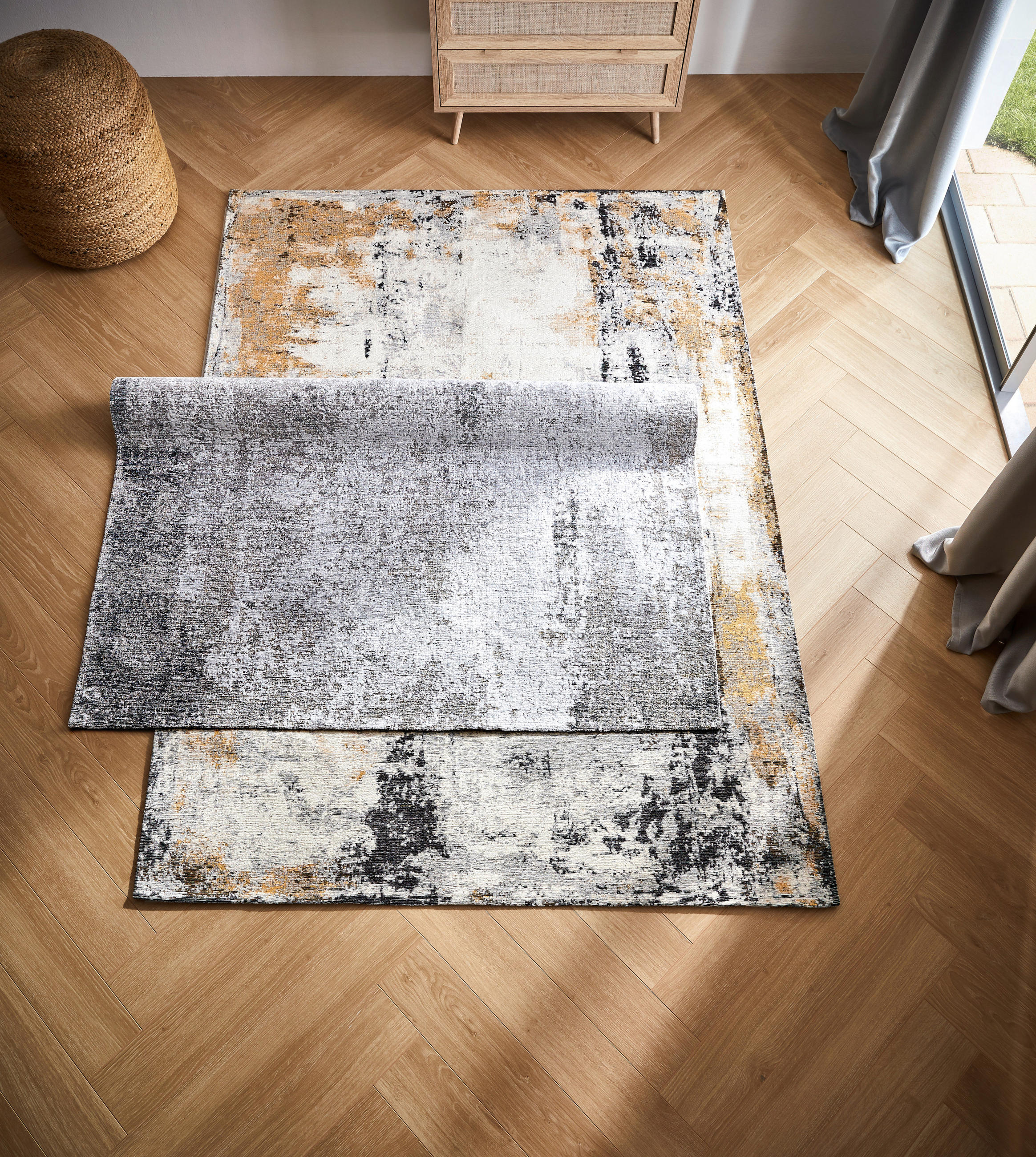 Thumbnail - Novel Vintage-Teppich Bari, Grau, Textil, Vintage, rechteckig, 120x180 cm, ISO 9001, Textiles Vertrauen - Oeko-Tex®, Glo...