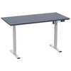 SCHREIBTISCH  in Anthrazit, Silberfarben  - Anthrazit/Silberfarben, Design, Holzwerkstoff/Metall (140/71/80cm) - MID.YOU