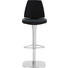 BARHOCKER in Edelstahlfarben, Schwarz - Edelstahlfarben/Schwarz, Design, Leder/Metall (40/85-112/40cm) BARHOCKER in Edelstahlfarben, Schwarz - Edelstahlfarben/Schwarz, Design, Leder/Metall (40/85-112/40cm)