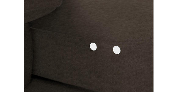 ECKSOFA in Velours Dunkelbraun 180/310 cm - Dunkelbraun/Schwarz, Design, Textil/Metall (180/310cm) - Dieter Knoll