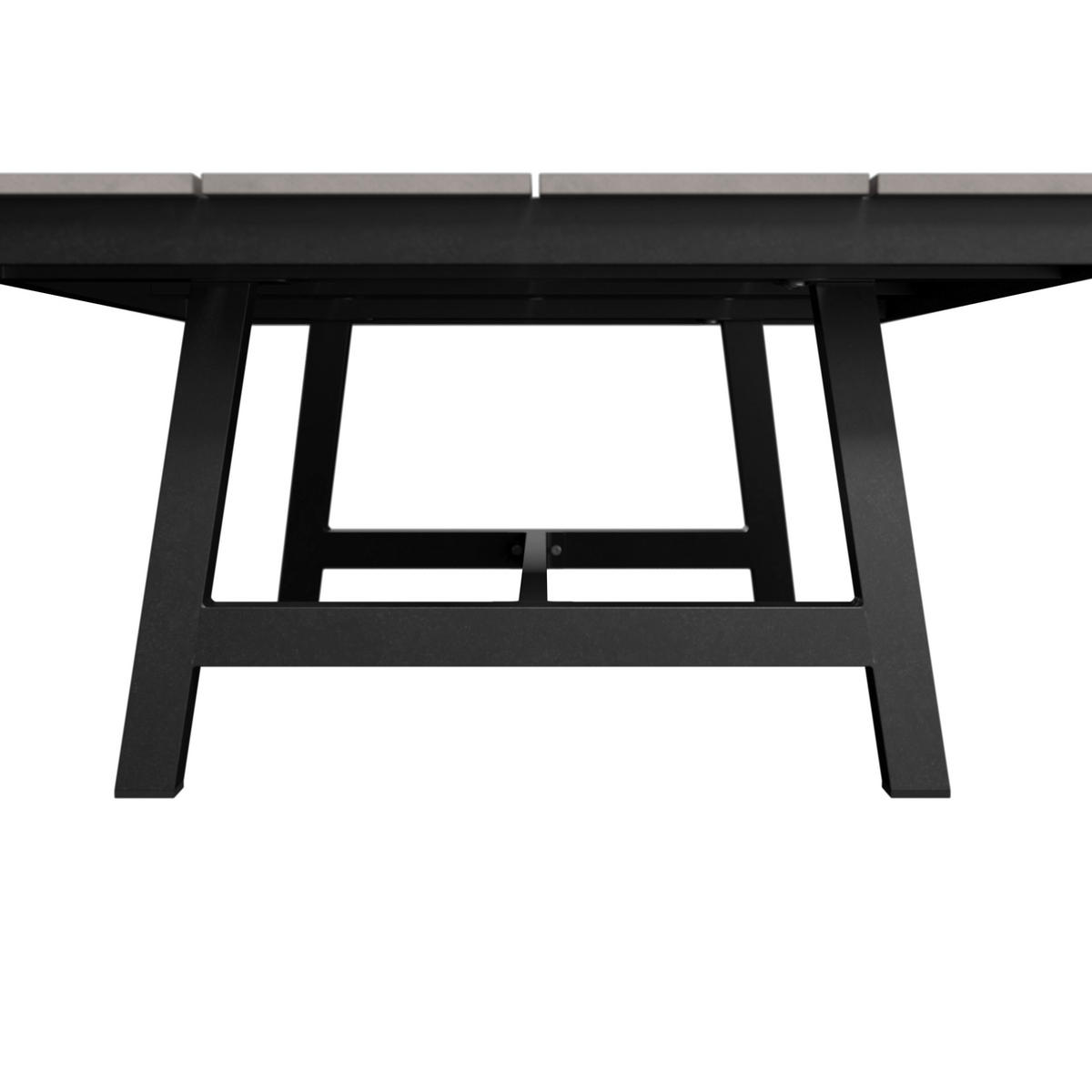 GARTENTISCH Metall, Kunststoff Hellgrau, Dunkelgrau rechteckig  - Dunkelgrau/Hellgrau, Basics, Kunststoff/Metall (120/80/40cm) - Amatio