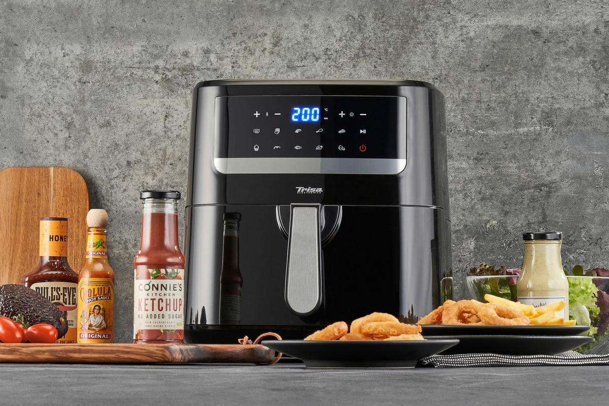HEIßLUFTFRITTEUSE 7,5 L  - Schwarz, KONVENTIONELL, Kunststoff (38,3/32,2/32,7cm) - Trisa Electronics